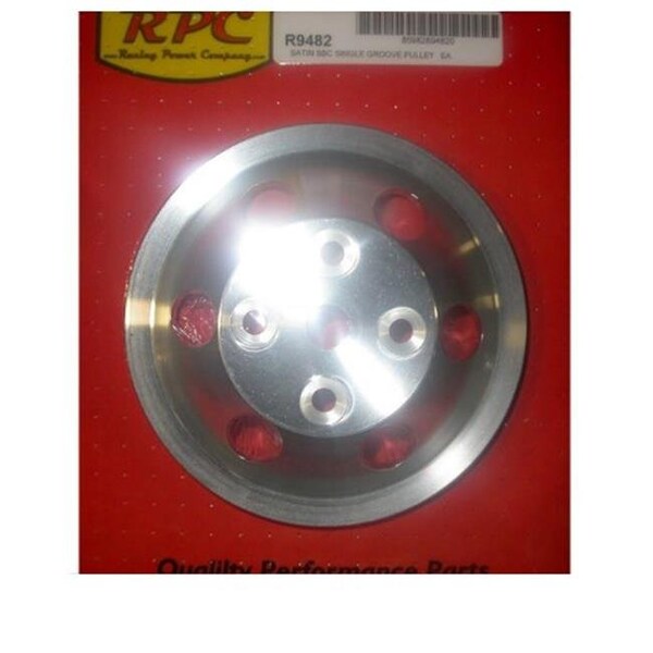 Racing Power R9482 Aluminum Satin Water Pump Pulley for 1969-1981 Chevy Bel Air RPC-R9482 - main